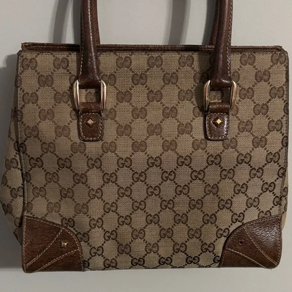 Gucci Brown Monogram Canvas Tote - Picture 4 of 10